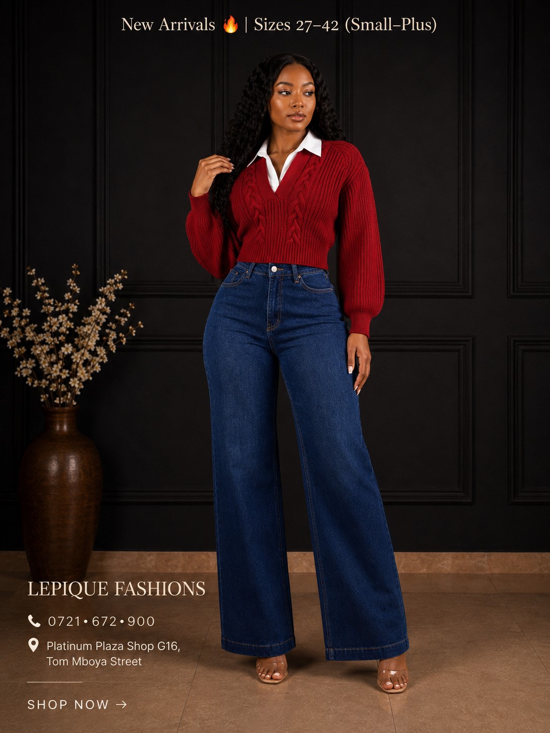 Wide Leg Dark Navy