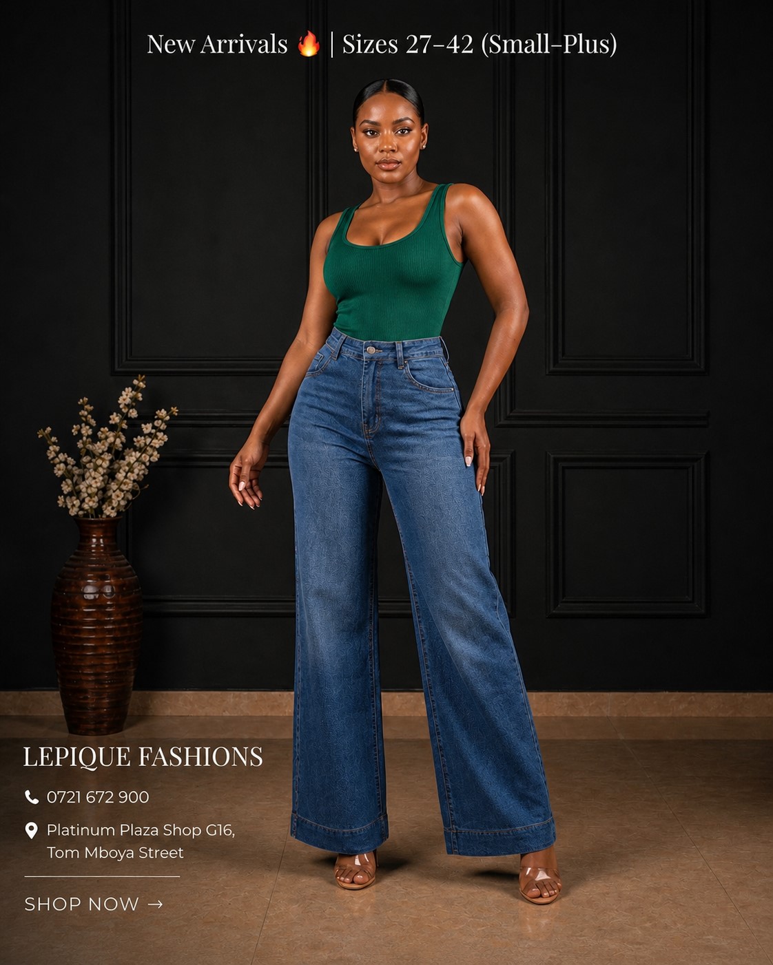 Wide Leg Medium Blue 2