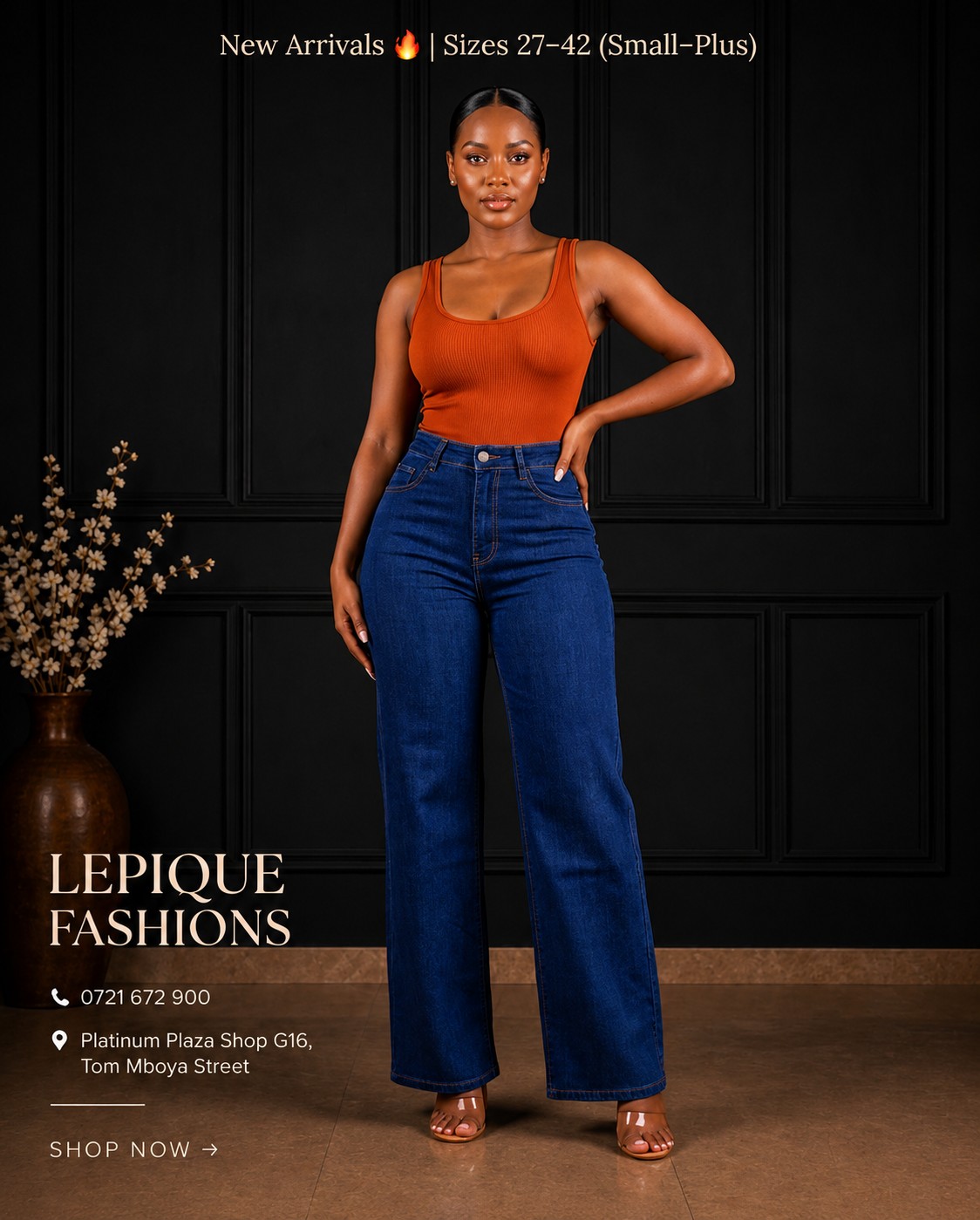 Wide Leg Dark Navy 3
