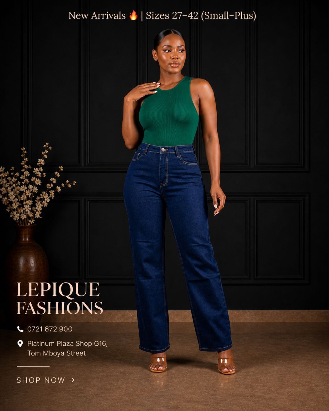 Wide Leg Dark Navy 5