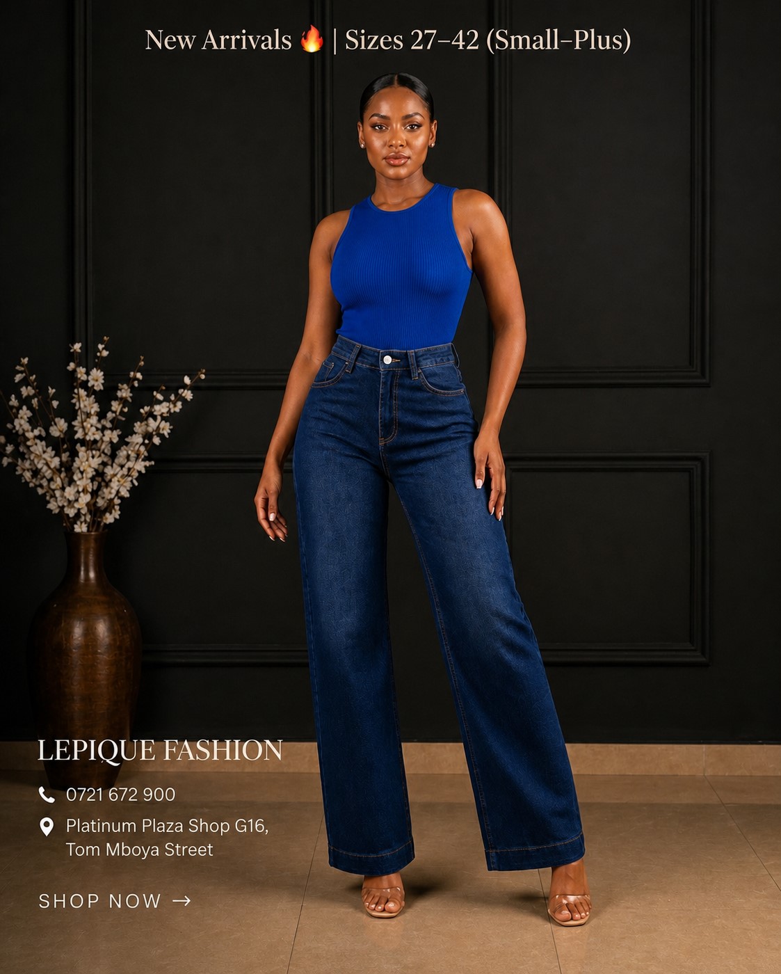 Wide Leg Medium Blue 25