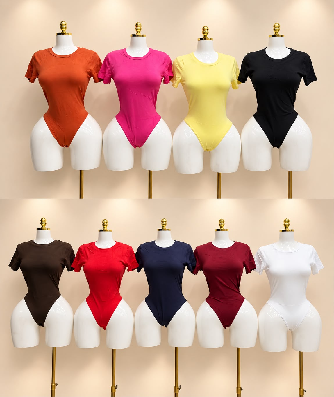 Round-Neck Bodysuit Nairobi 9 Colours – Lepique Fashions