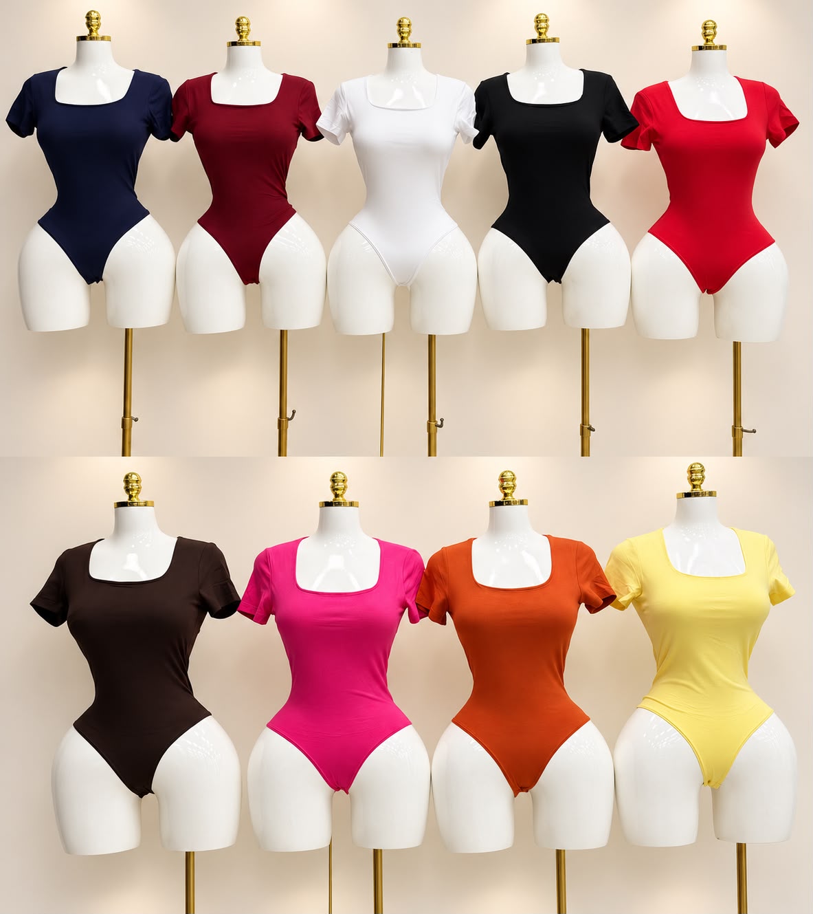Square-Neck Bodysuit Nairobi 9 Colours – Lepique Fashions