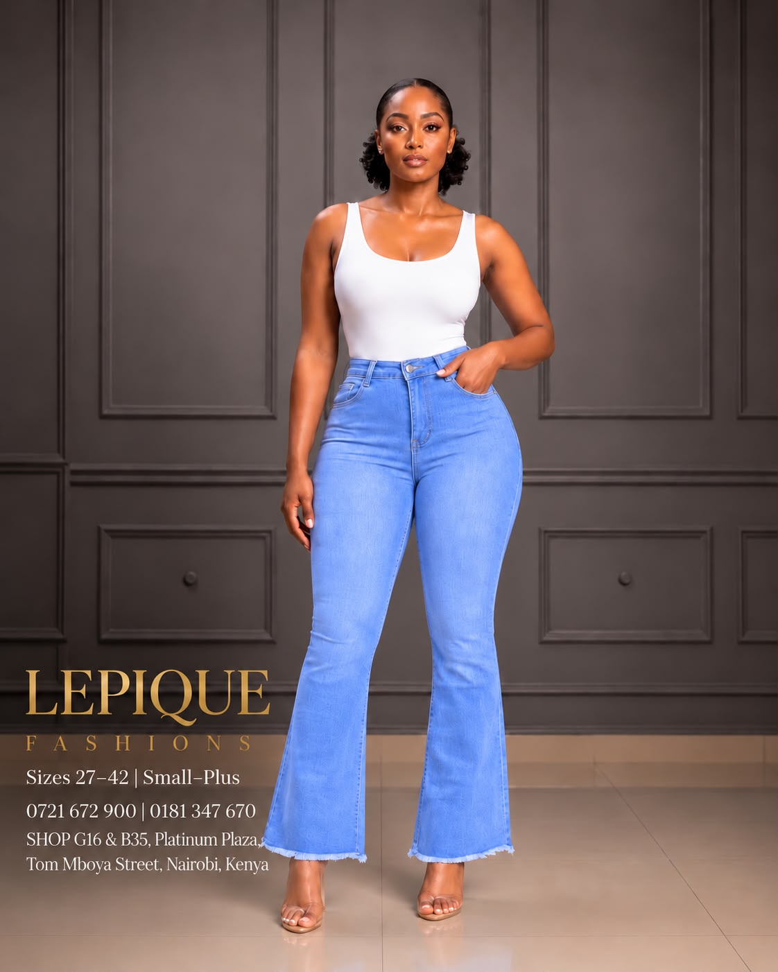 Light blue flare jeans
