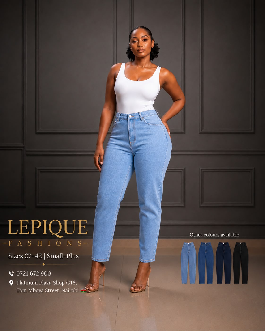 Mom Jeans Light Blue – Lepique Fashions Nairobi