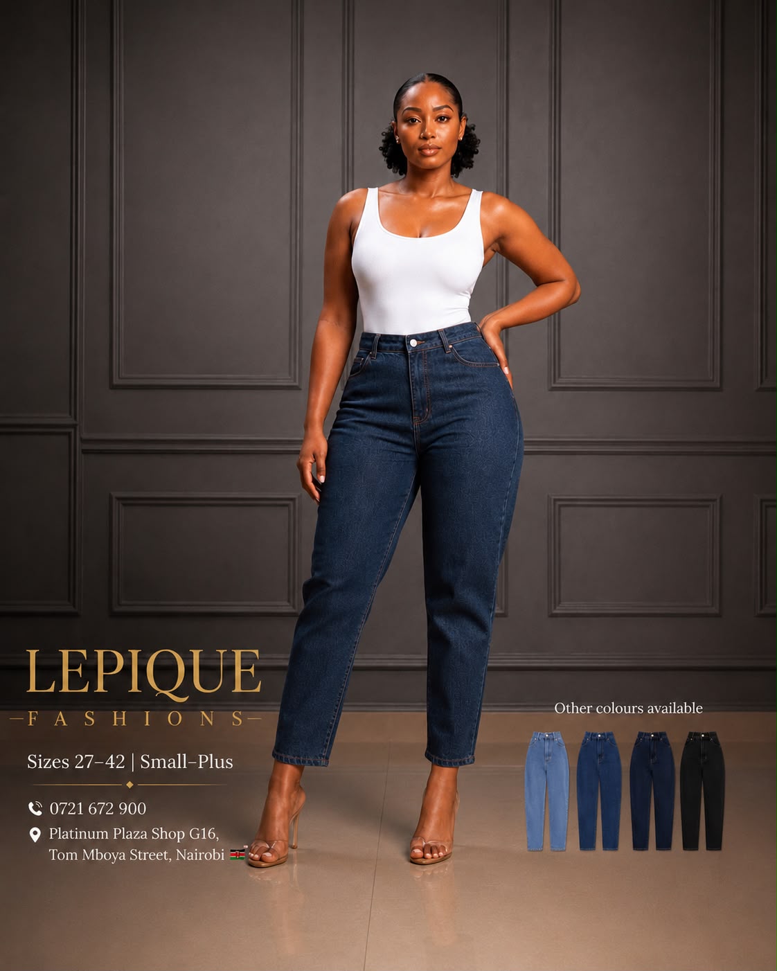 Mom Jeans – Dark Navy (2) – LPQ-MJ-004