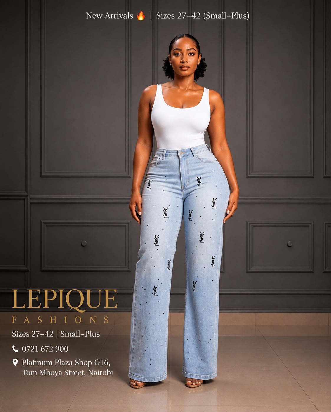 Printed Jeans – Multicolor – LPQ-PR-004