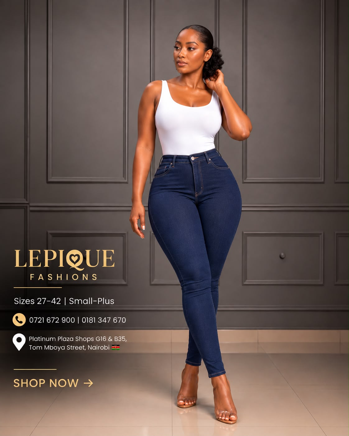 Dark navy skinny jeans