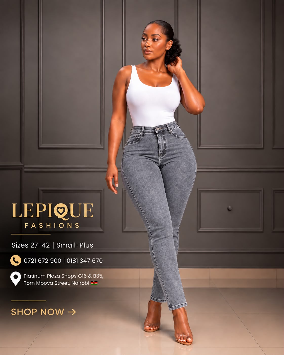 Grey skinny jeans