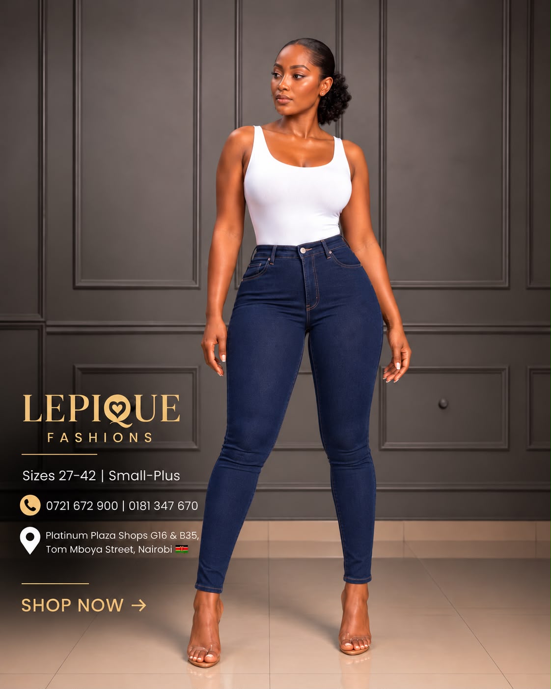 Dark navy skinny jeans