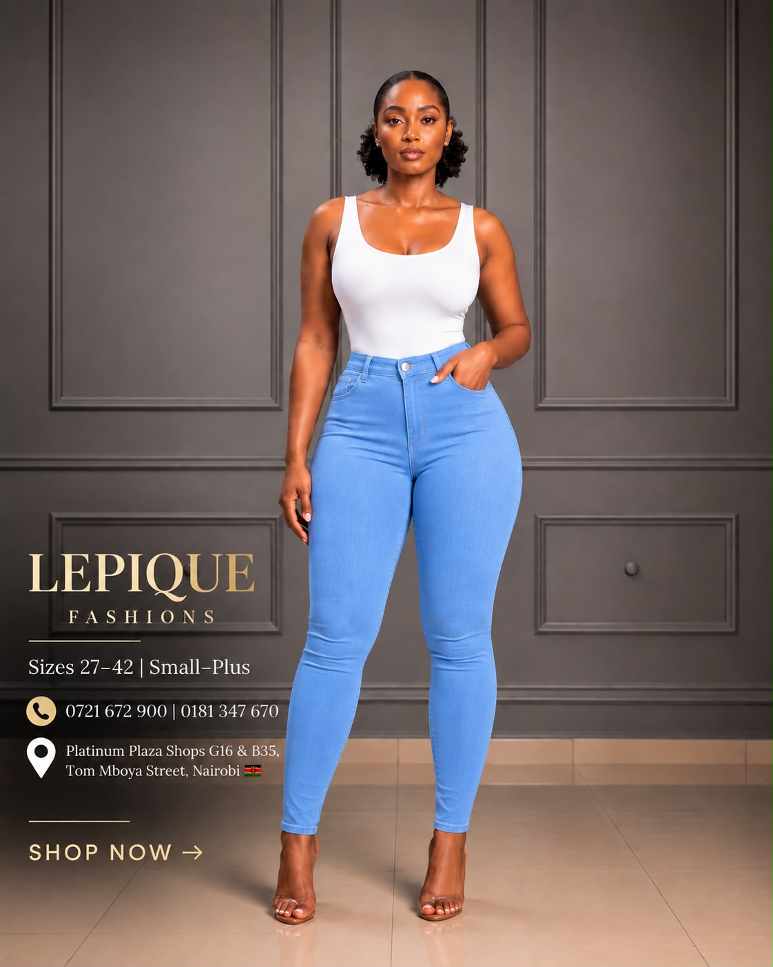 Light blue skinny jeans