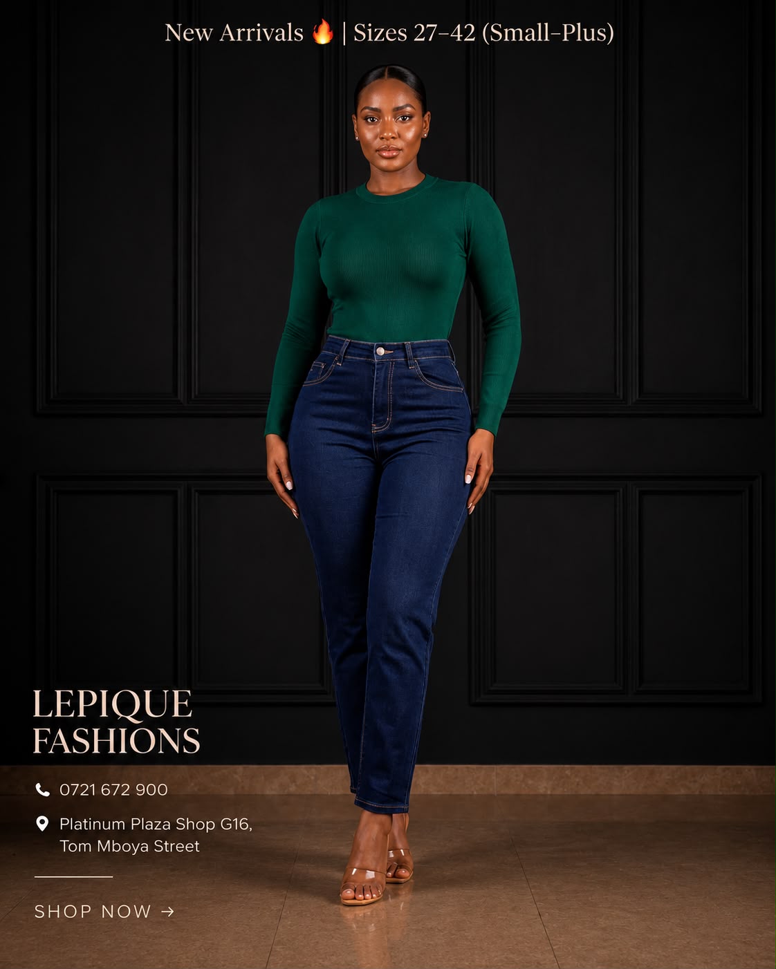 Straight Dark Navy Green Sleeve