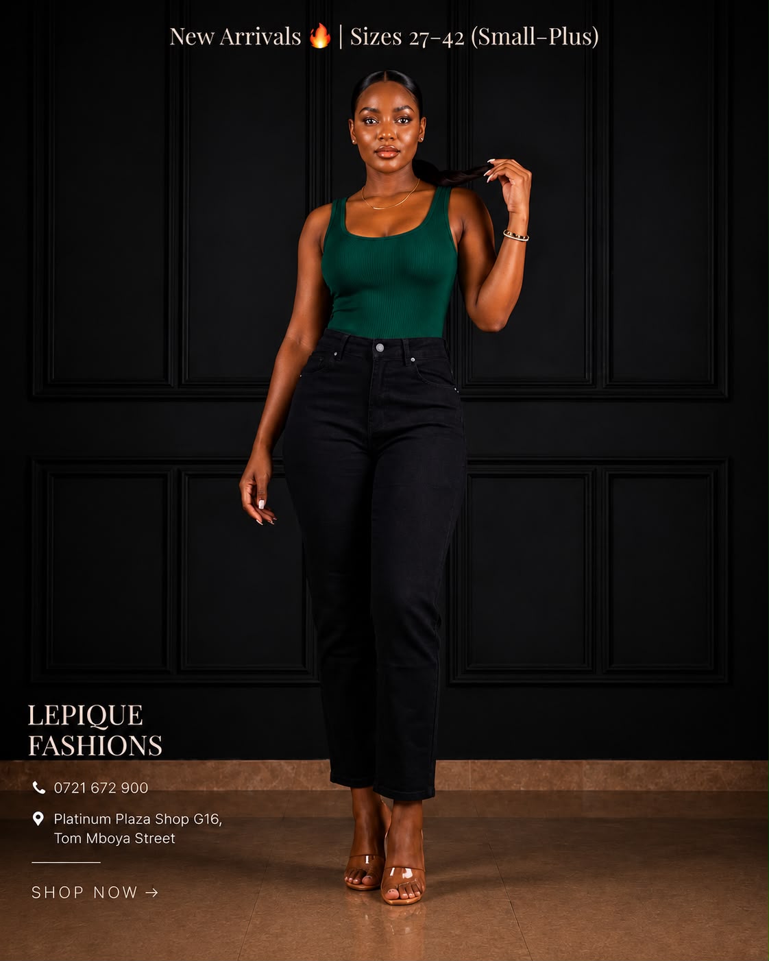 Straight Jeans Black – Lepique Fashions Nairobi
