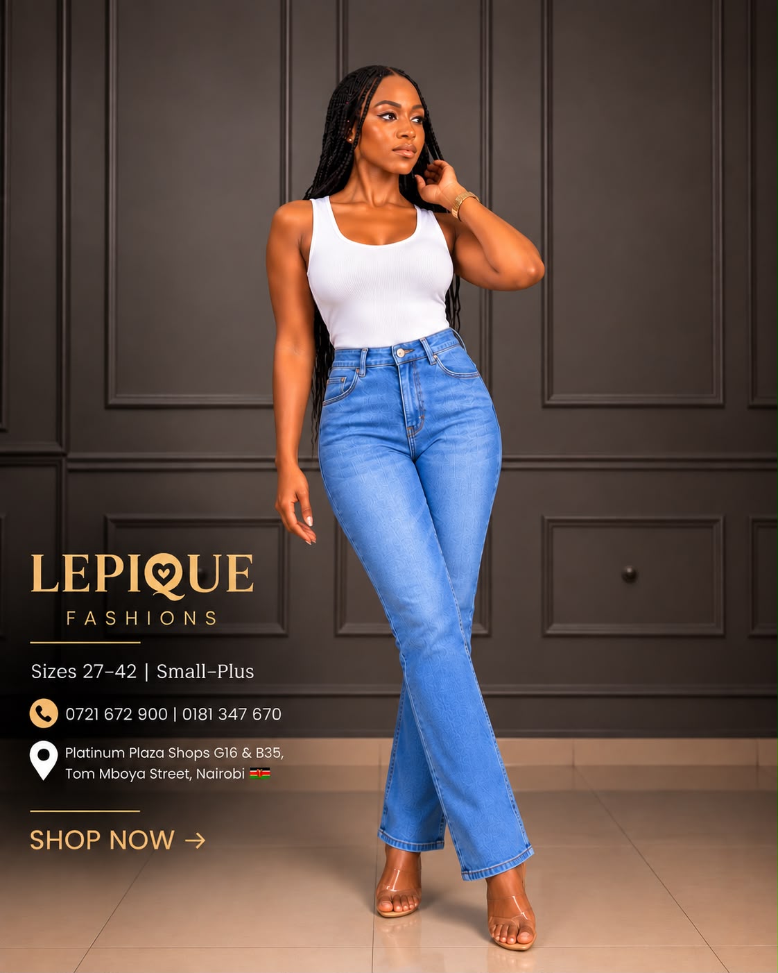 Light blue straight jeans