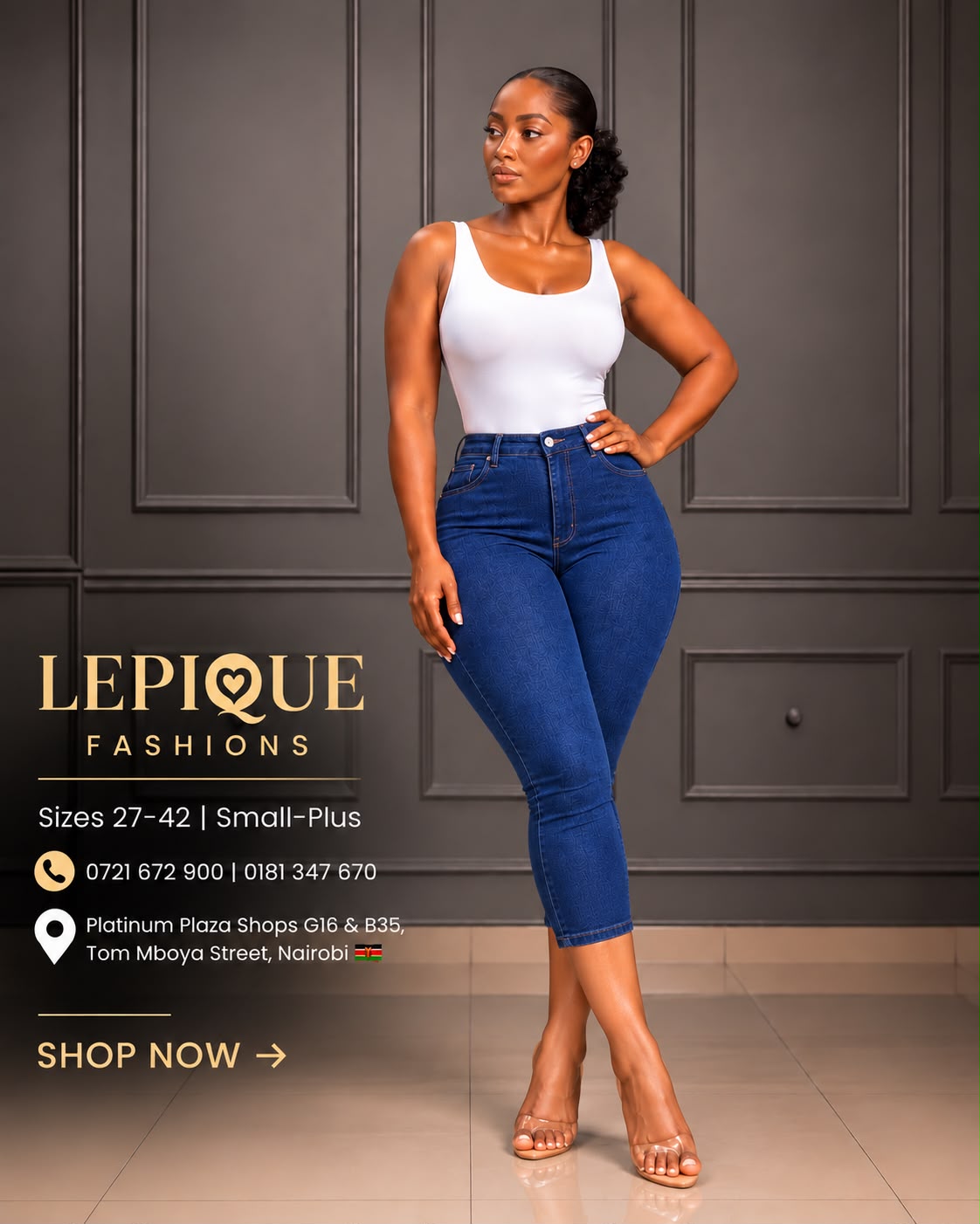 Dark navy three-quarter jeans Nairobi