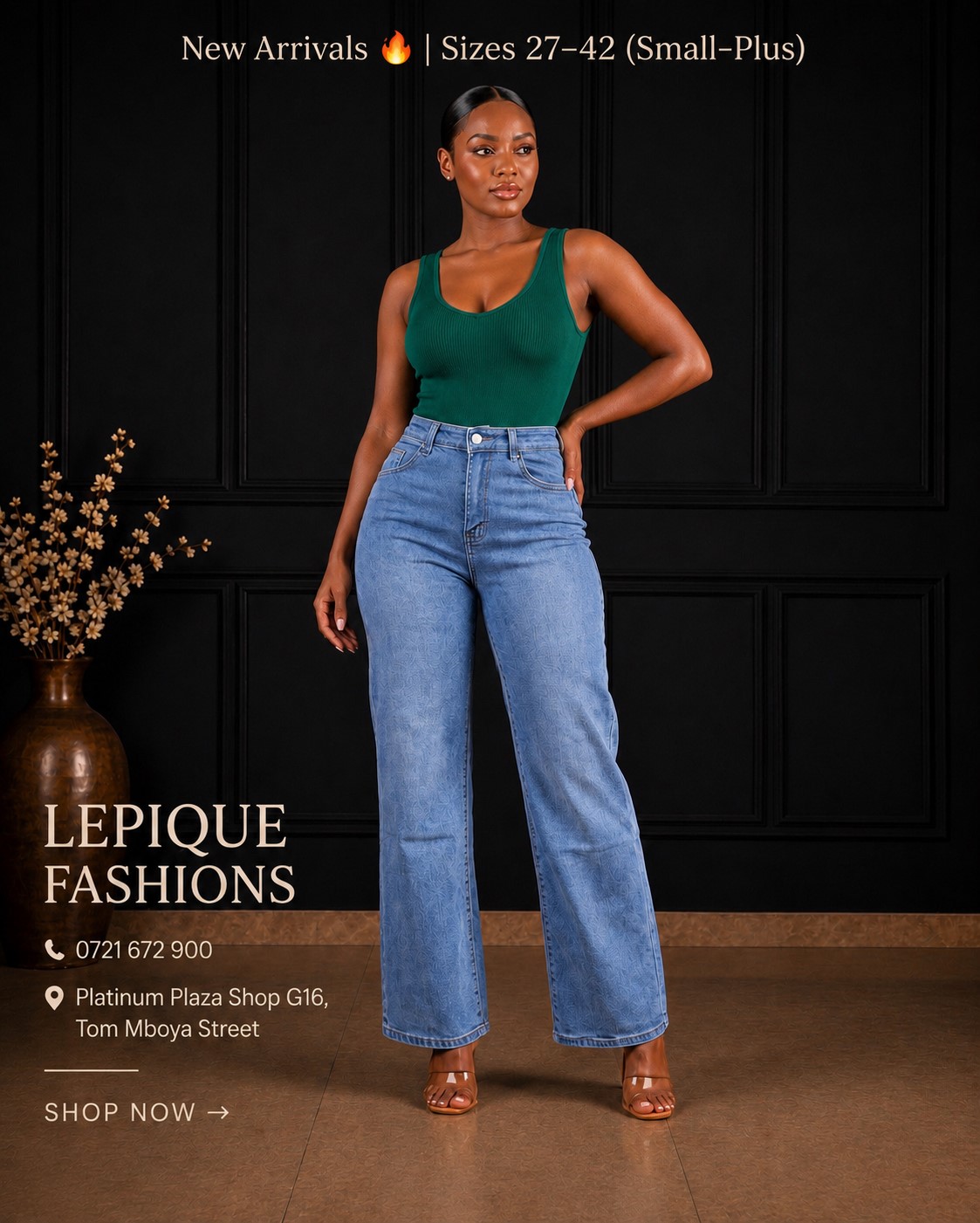 Wide Leg Medium Blue