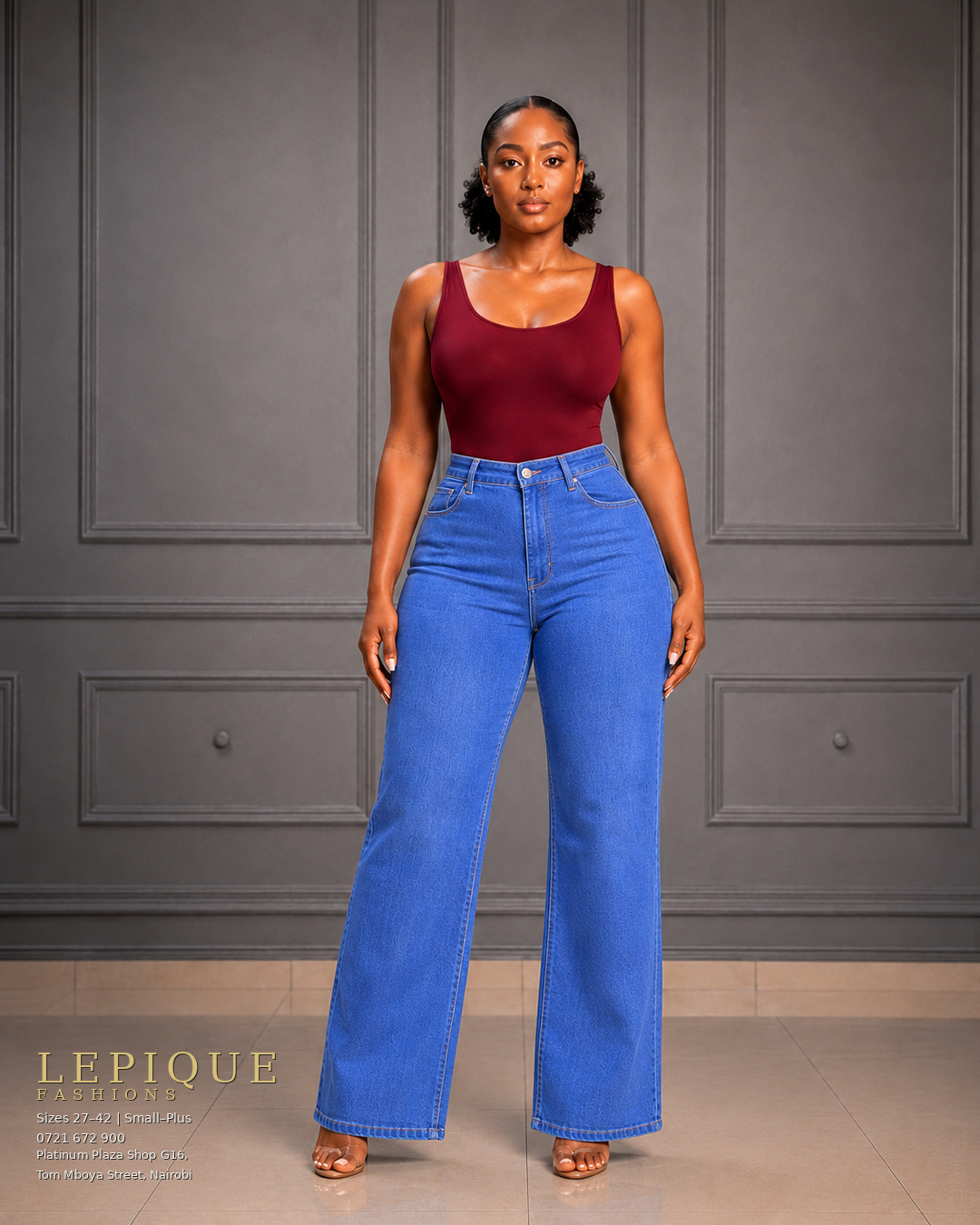 Wide Leg – Black (Branded) – LPQ-WL-042