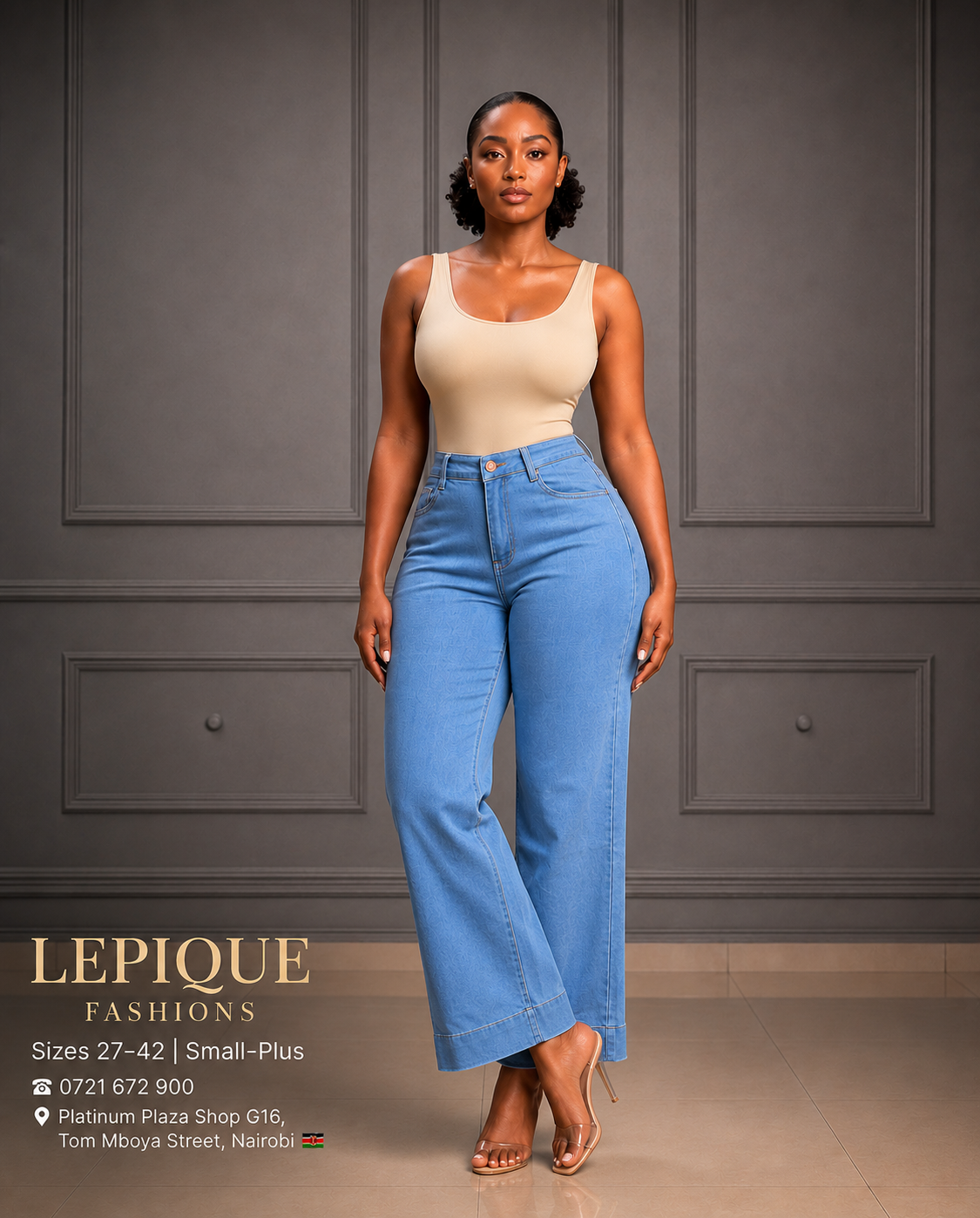 Wide Leg Jeans New Arrival – Lepique Fashions Nairobi