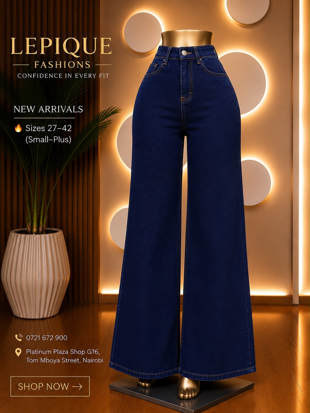 Wide Leg – Medium Blue (49) – LPQ-WL-049