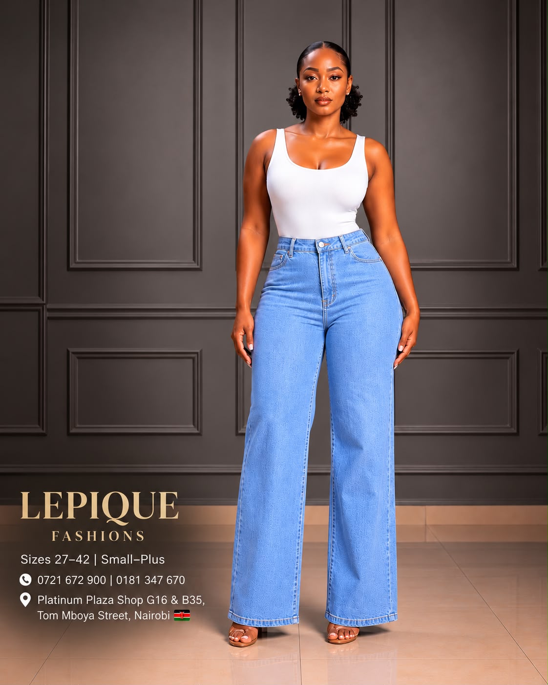 Light blue wide leg jeans Nairobi